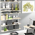 Sand & White elfa Workspace Sand & White elfa Workspace